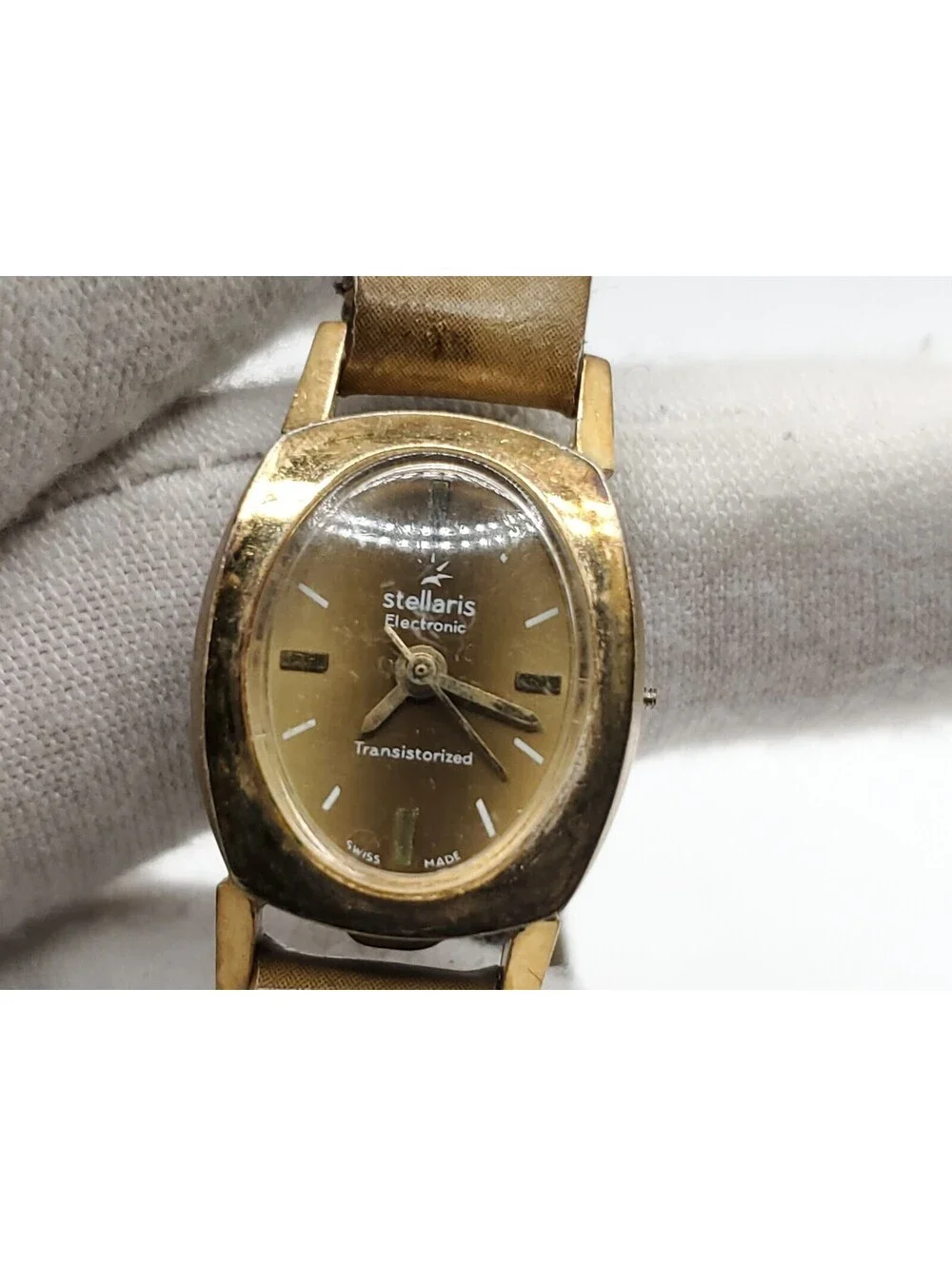Vintage Stellaris Electronic Transistorized Womens Watch For Parts Or Repair